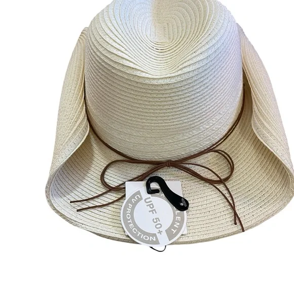 Western cowboy/cowgirl hat straw multicolor beaded band NWT - Picture 3 of 4